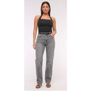 Abercrombie & Fitch Women 33/ 16 Curve Love High Rise 90's Straight Denim Jeans